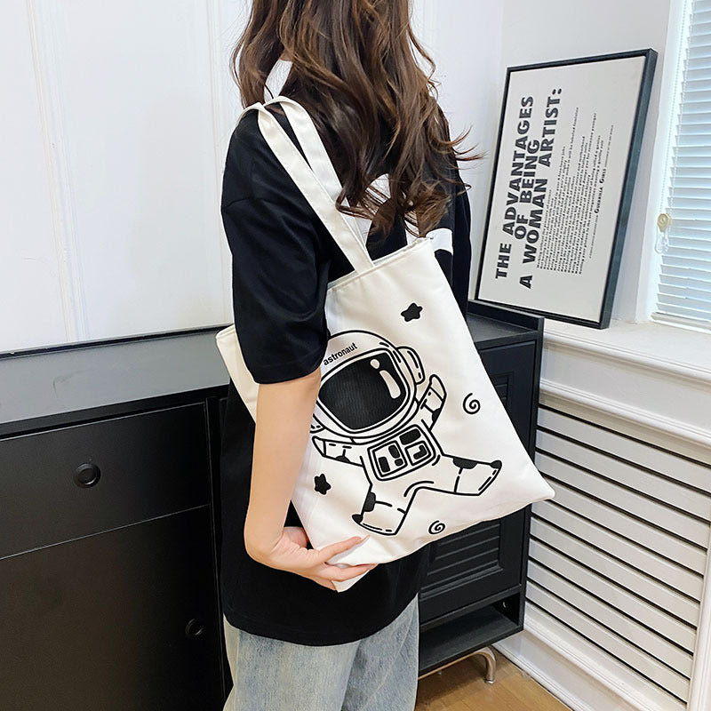 Student Commuter Shoulder Casual Tote Bag For Class