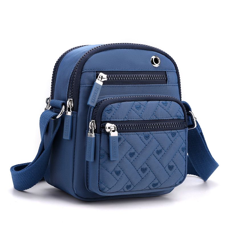 Solid Color Minimalism Crossbody Nylon Canvas Bag