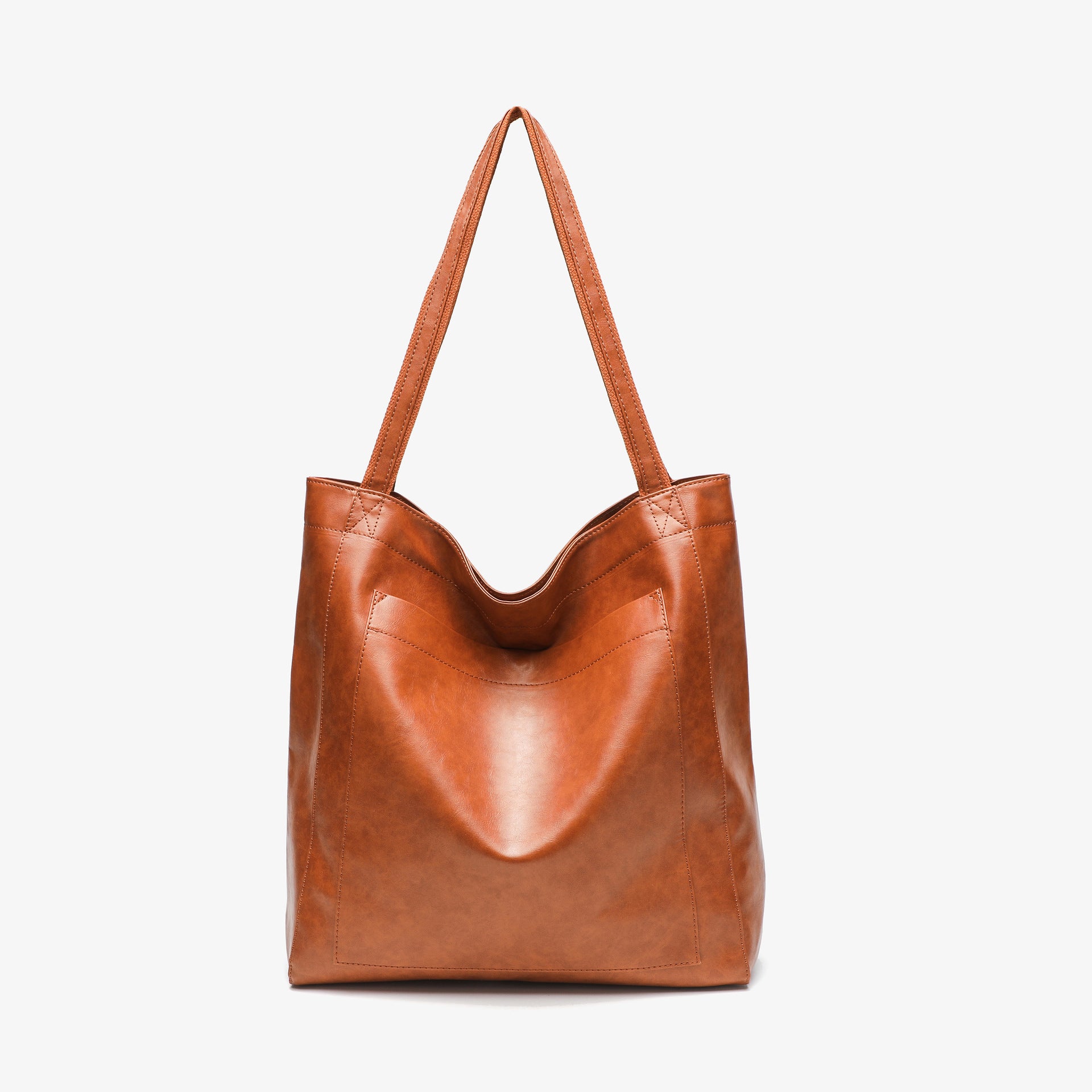 Retro Oil Wax Leather Simple All-Match Fashion Handbag