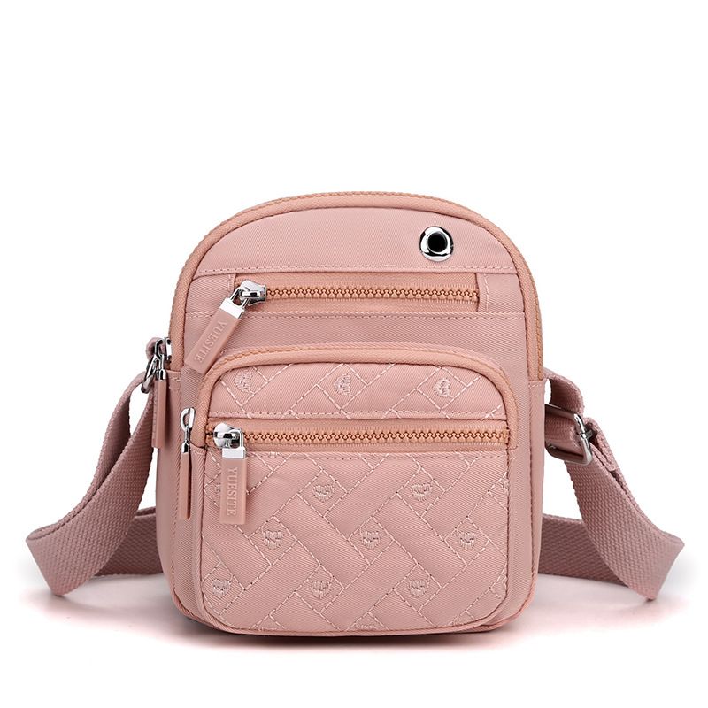 Solid Color Minimalism Crossbody Nylon Canvas Bag