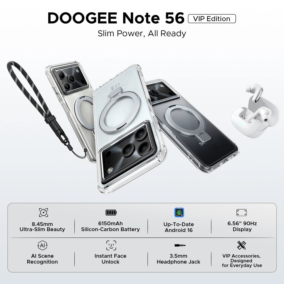 Smartphone Note 56 VIP Edition – Android 16, 24GB RAM, 6150mAh, Dual SIM