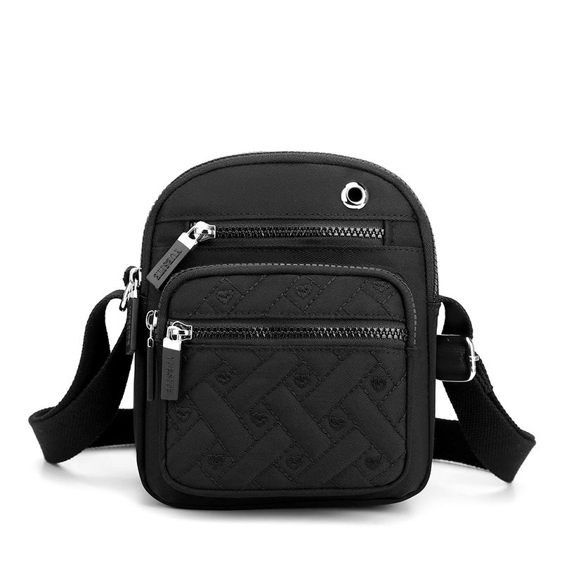 Solid Color Minimalism Crossbody Nylon Canvas Bag
