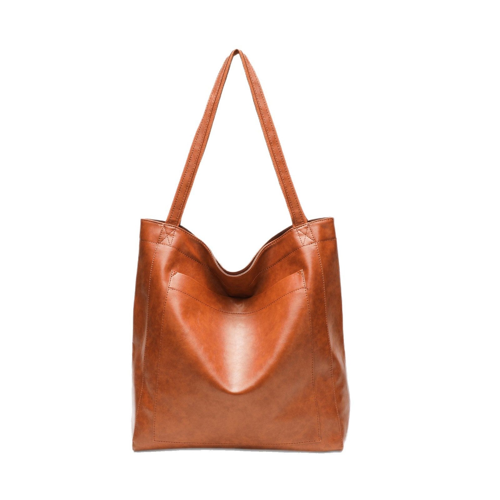 Retro Oil Wax Leather Simple All-Match Fashion Handbag