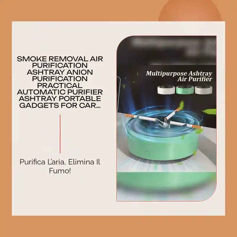 Smoke Removal Air Purification Ashtray Anion Purification Practical Automatic Purifier Ashtray Portable Gadgets For Car Ashtray by@Outfy